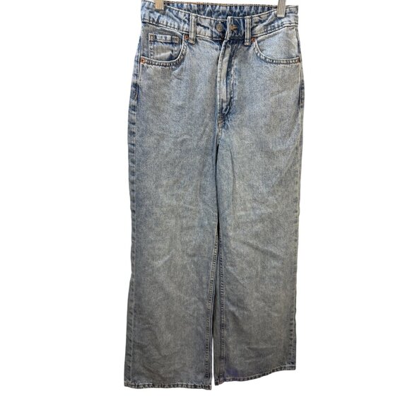 H&M Divided Womens Wide Leg Denim Jeans Size 2 Blue - Picture 1 of 8